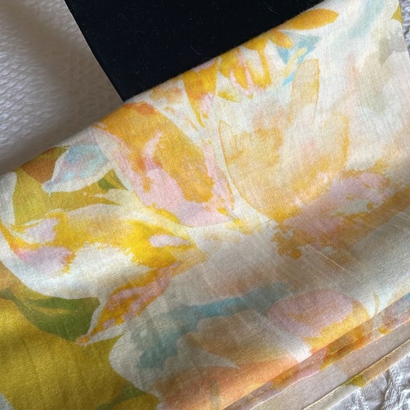 Soft Surroundings Floral Scarf 100% Cotton NWT - Picture 2 of 12
